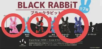 블랙 토끼 4체 세트