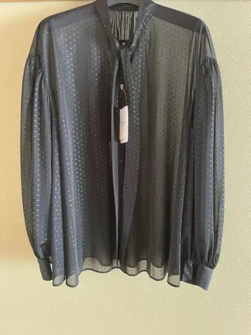 Spick&Span 시어 도트 보타이 블라우스