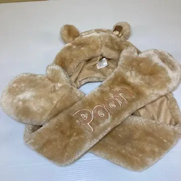 디즈니 푸우 팬캡 장갑 포함 머플러 K163