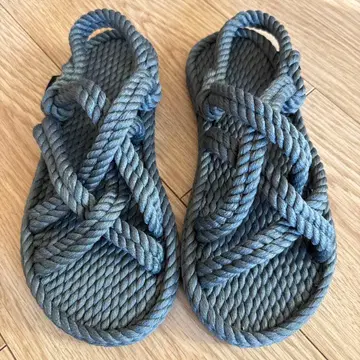 Bohonomad 그레이 로프 편직 샌들 36