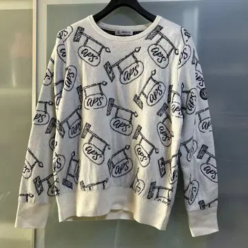 and per se 로고 니트 스웨터 화이트