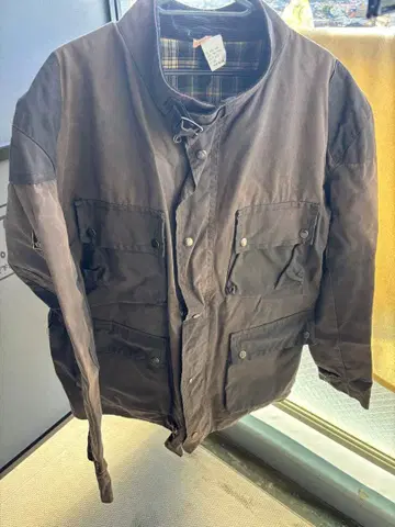 다크 브라운 체크 안감 자켓