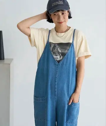 FREEAK'S STORE 썸머 V넥 데님 살로펫