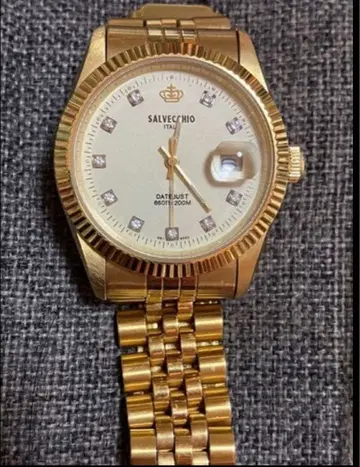 SALVECHIO DATEJUST 골드 손목시계