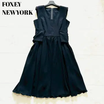 새상품급 폭시 뉴욕 쉬폰 슬리브리스 드레스 원피스 블랙