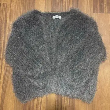 그레이 샤기 가디건