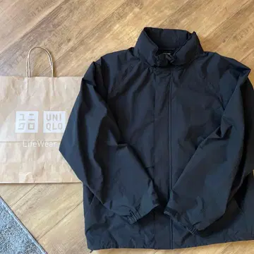 유니클로 윈드프루프 스탠드 블루종 아우터 자켓