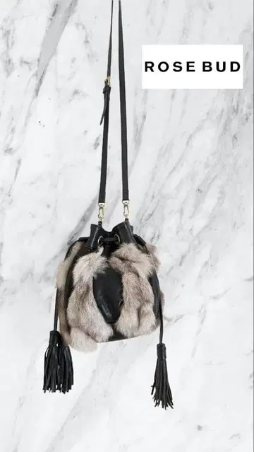 ROSE BUD 로즈버드 퍼 숄더백