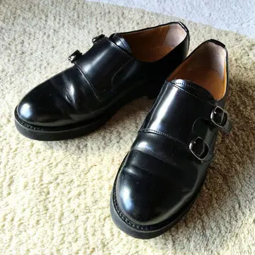 HARUTA 더블 몽크 스트랩 슈즈 블랙