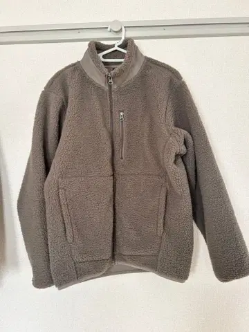 무인양품 그레이 플리스 자켓 포켓 포함