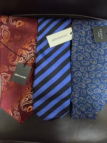 넥타이 3개 세트 ( Pierre Cardin, CK, Epoca )