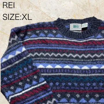REI 영국실 울100 페어아일 니트 XL 빈티지 아웃도어