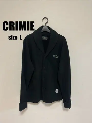 CRIMIE 숄카라 맨투맨 가디건 블랙 L