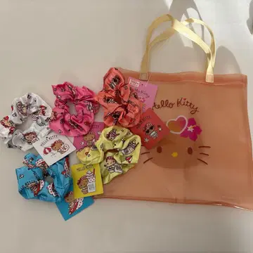 키티 스크런치 PVC 토트백 6세트