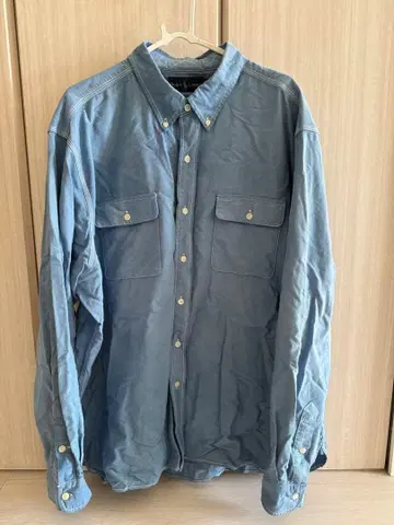 랄프 로렌 데님 셔츠 파랑 버튼업