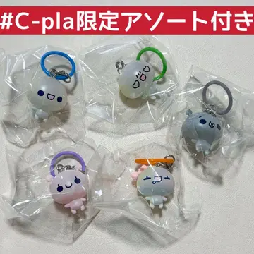 시이플라 한정판 푹푹 아와와짱 동글동글 클리어 메지루시 참 5종 세트