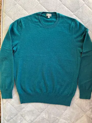 UNIQLO 캐시미어 크루넥 스웨터 터콰이즈