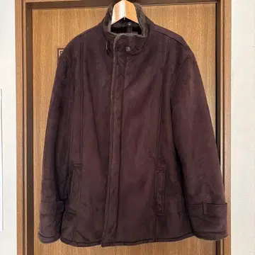 무스탕 코트 브라운 스웨이드풍 자켓 L 사이즈