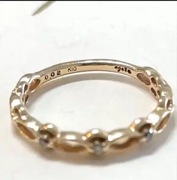 agete K10 체인 링크 반지 1호