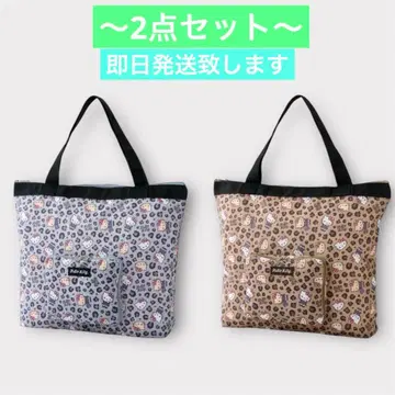 헬로키티 갸루키티 일광화상키티 에코백 표범 무늬 시마무라