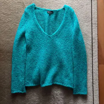 agnes b. V넥 모헤어 니트 사이즈 3 애니에스 베이