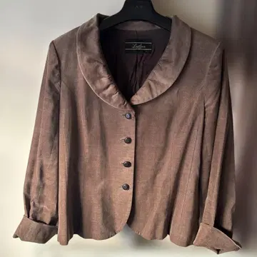 가을 겨울용 Leilian 브라운 테일러드 자켓