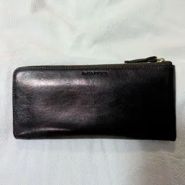 가죽 지갑 블랙 지퍼 달린 다케오 키쿠치