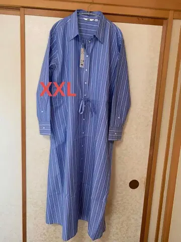 유니클로 긴팔 셔츠 원피스 XX L 면
