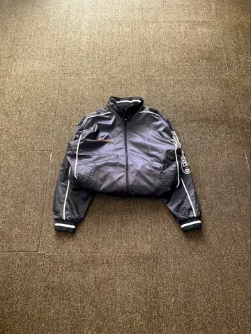 [두꺼운 원단] Champion 트랙 자켓 L 자수 로고 네이비 새상품급