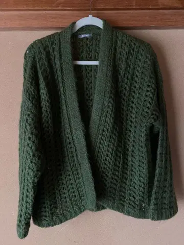 Dixie 올리브 그린 가디건 이탈리아제