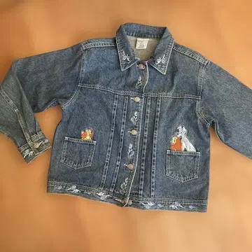 디즈니 스토어 레이디&트럼프 자수 데님 자켓 - 아리스토캣