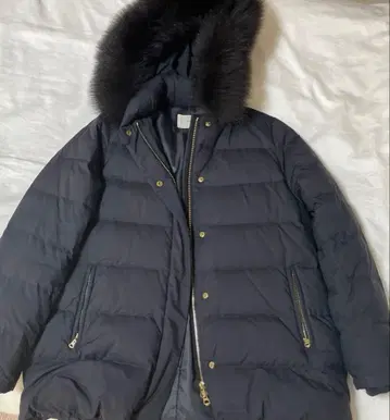 네이비 다운 자켓 퍼 포함