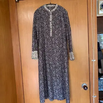 북유럽 생활 잡화점 어른을 위한 긴팔 패턴 원피스