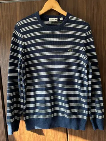 LACOSTE 스트라이프 니트 스웨터 US S