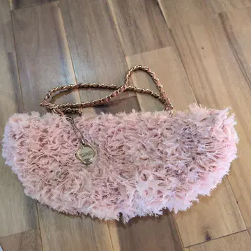 가격 인하 TAIBU 퍼 숄더백 살몬 핑크