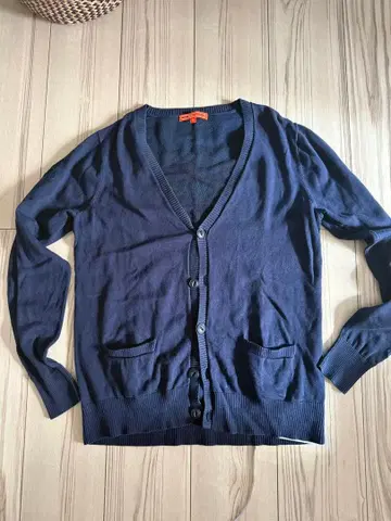 네이비 카모 패턴 가디건