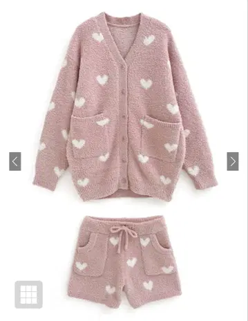 하트 무늬 니트 룸웨어 세트 GRL 미개봉 새상품
