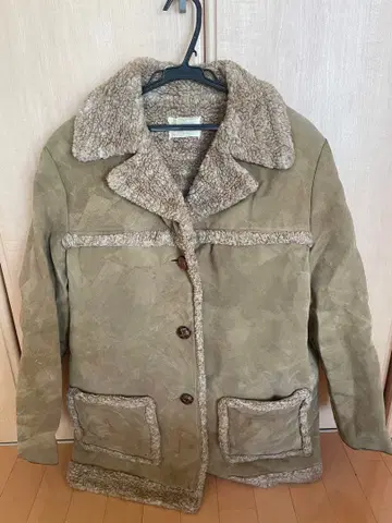 빈티지 구제 의류 made in USA 무스탕 코트 (스웨이드 느낌)