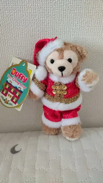 [택 포함] 더피 인형 배지 크리스마스 오픈 마우스