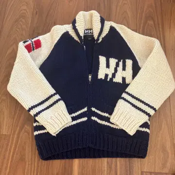 헬리 한센 니트 스웨터 M 네이비/아이보리