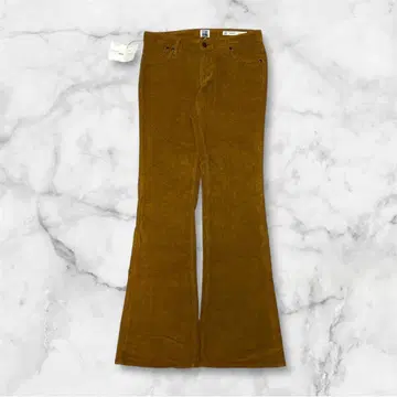 코듀로이 플레어 팬츠 27 부츠컷 로우라이즈 70s풍 카멜
