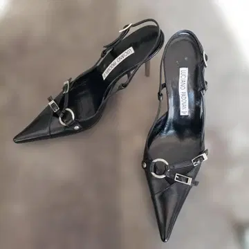 새상품급 Luciano Padovan 블랙 하이힐 스틸레토