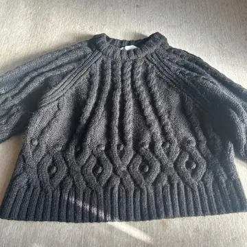 ZARA 블랙 케이블 니트 스웨터 긴팔