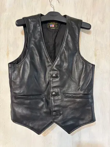 80년대 VANSON 가죽 베스트 38