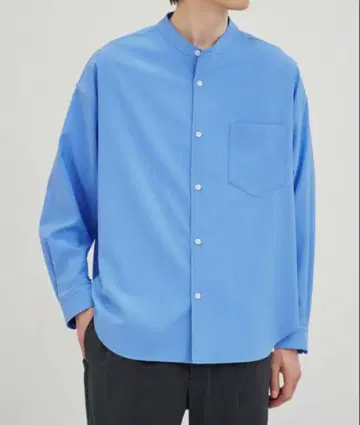 퍼블릭 도쿄 컴포트 릴랙스 밴드 카라 셔츠