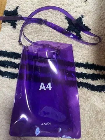 [ NaNa-NaNa ] 보라색 투명 A4 사이즈 숄더백