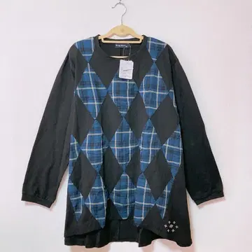 [ 미사용 새상품 ] drug store's 튜닉 아가일 체크 면 소재