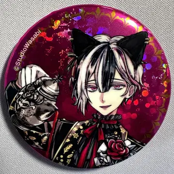 악마고양이 베리안 홀로그램 캔뱃지 악마집사와 검은 고양이 난자