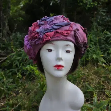 오가닉 코튼에 초목 염색 베레모