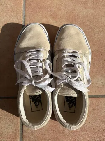 Vans 올드스쿨 화이트 베이지 스웨이드 스니커즈